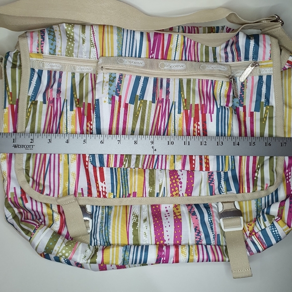 Lesportsac striped large messenger bag - Picture 9 of 14